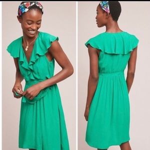 Anthropologie Kelly green dress